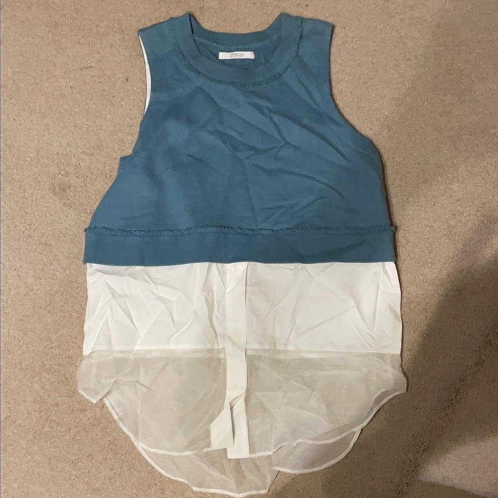Sleeveless combination shirt